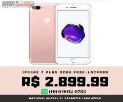 Iphone 7 plus apple 32gb rose nacional homologado anatel