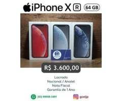 IPhone Xr 64GB e 128GB Novo (Caixa Lacrada) Garantia 1 Ano, Nota, Nacional, Anatel