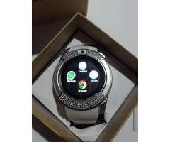 RelÃ³gio SmartWatch V8 Bluetooth CÃ¢mera Chip CartÃ£o Sd Android Iphone - 2